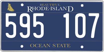 RI license plate 595107
