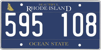 RI license plate 595108
