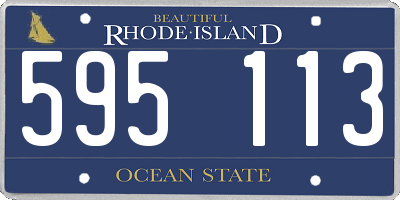 RI license plate 595113