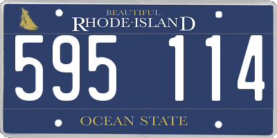 RI license plate 595114