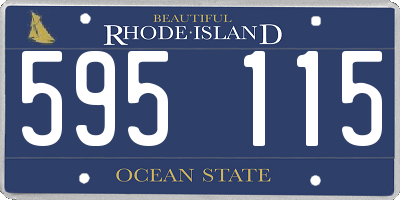 RI license plate 595115