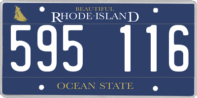 RI license plate 595116