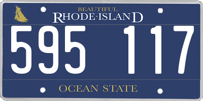 RI license plate 595117