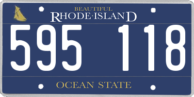 RI license plate 595118