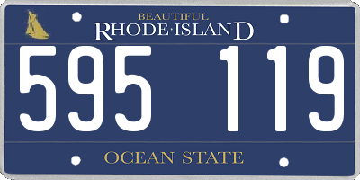 RI license plate 595119