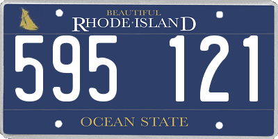 RI license plate 595121