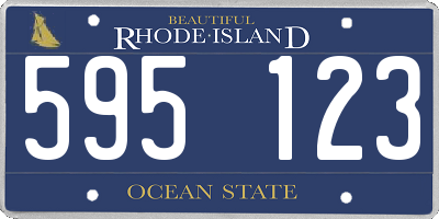 RI license plate 595123