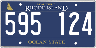 RI license plate 595124