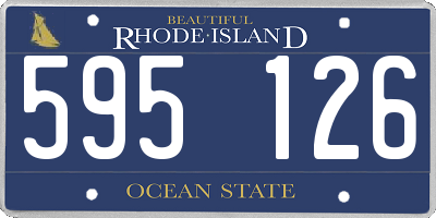 RI license plate 595126