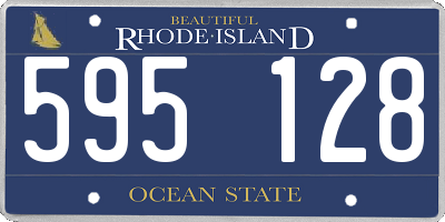 RI license plate 595128