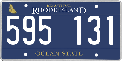 RI license plate 595131