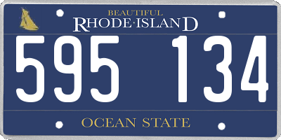 RI license plate 595134