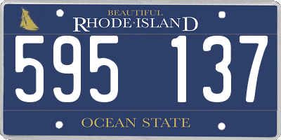 RI license plate 595137