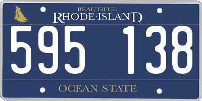 RI license plate 595138