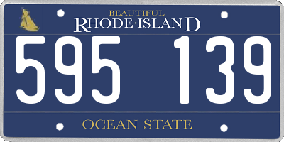 RI license plate 595139