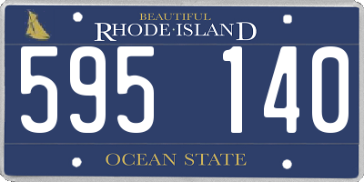 RI license plate 595140