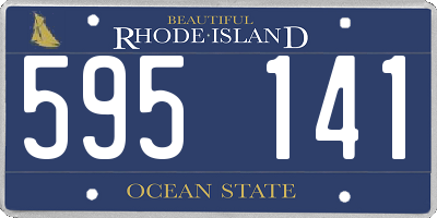 RI license plate 595141