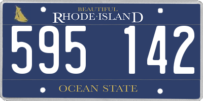RI license plate 595142