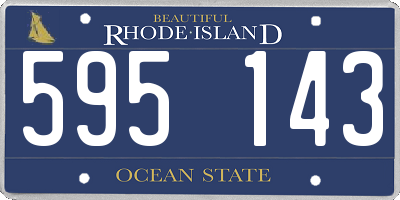 RI license plate 595143