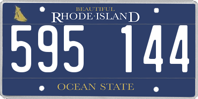 RI license plate 595144