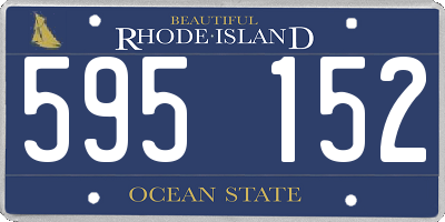 RI license plate 595152
