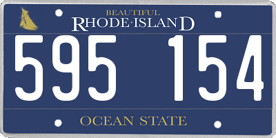 RI license plate 595154