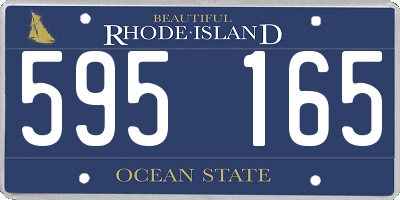 RI license plate 595165