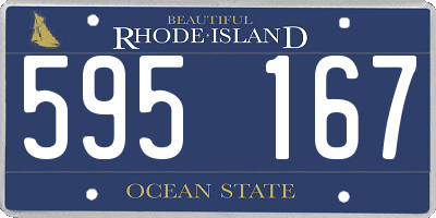 RI license plate 595167