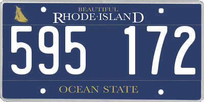 RI license plate 595172