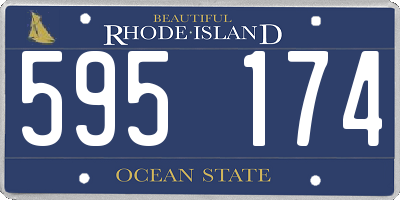 RI license plate 595174