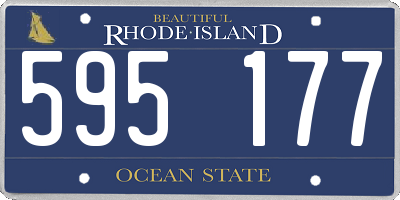 RI license plate 595177