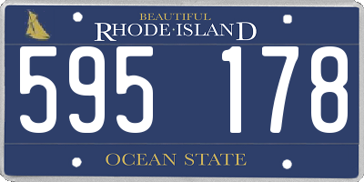 RI license plate 595178