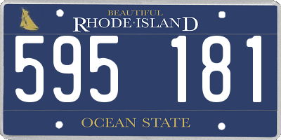 RI license plate 595181
