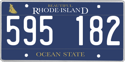 RI license plate 595182