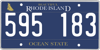 RI license plate 595183