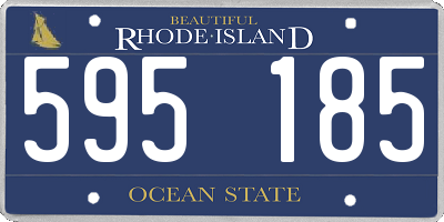 RI license plate 595185