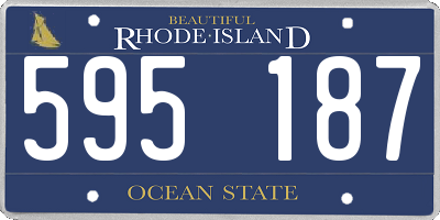 RI license plate 595187