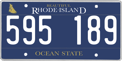 RI license plate 595189