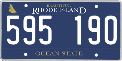 RI license plate 595190