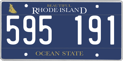 RI license plate 595191