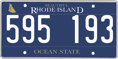 RI license plate 595193