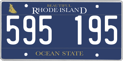 RI license plate 595195