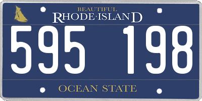 RI license plate 595198