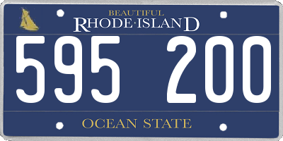 RI license plate 595200