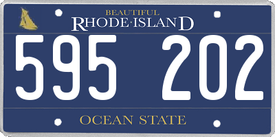 RI license plate 595202