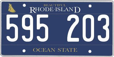 RI license plate 595203