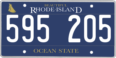 RI license plate 595205