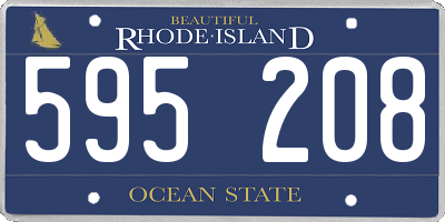 RI license plate 595208