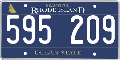 RI license plate 595209