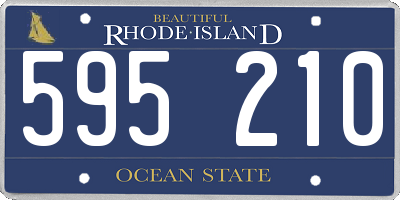 RI license plate 595210